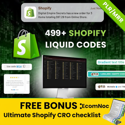 EcomNoc 499+ Shopify Liquid Codes